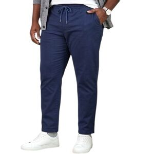 Crosby & Howard Navy Blue Drawstring Pocketed Casual Pants Mens Size 36 X 32